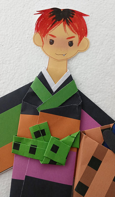 free paper dolls, halloween dolls, halloween origami, halloween paper dolls, fall paper dolls, holiday origami, fall themed activty, free activity for kids, anime club activities, anime club crafts, origami paper dolls, washi paper dolls, printable paper dolls